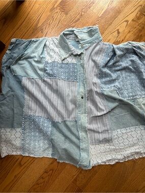 Oli & Hali Mixed Denim Top